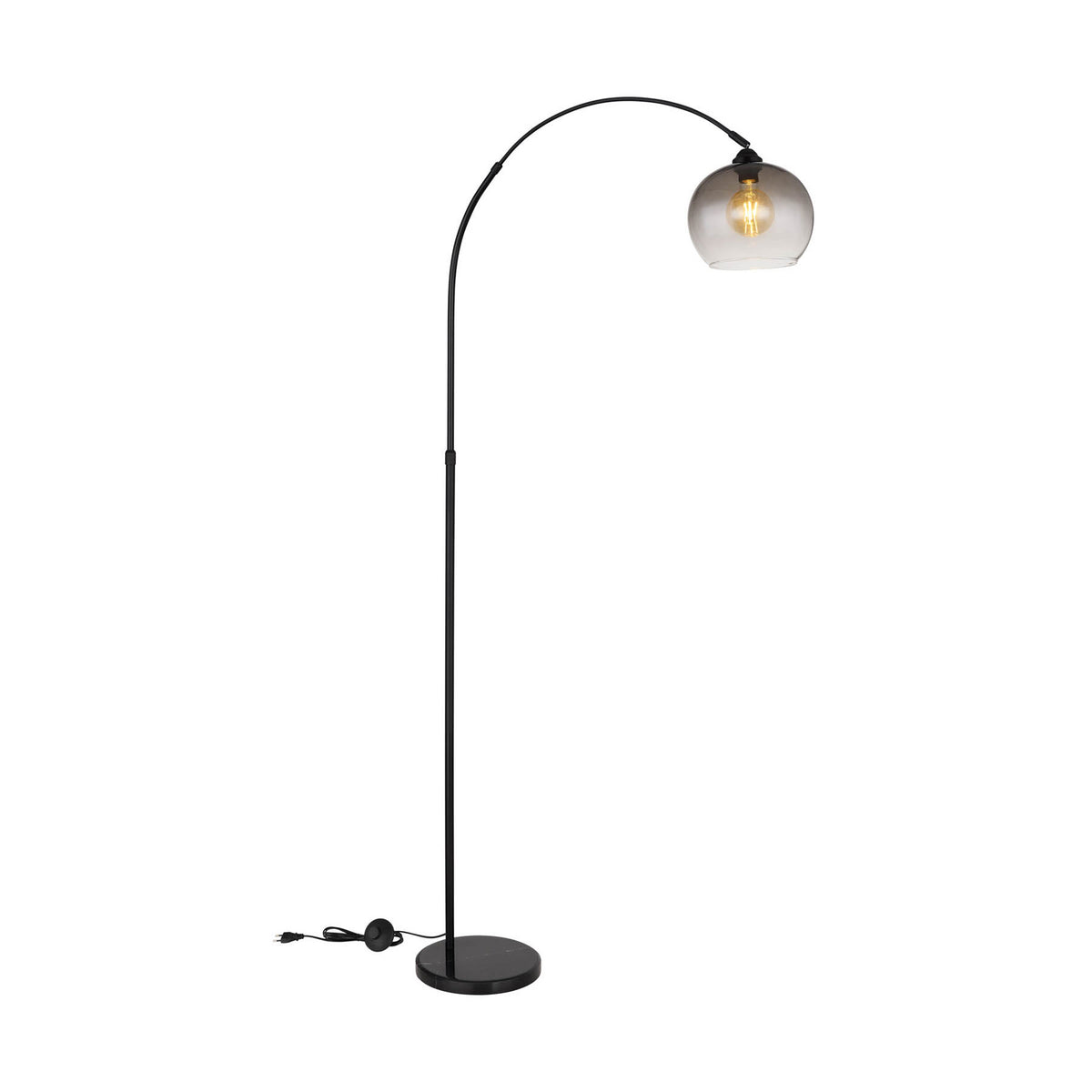Globo Stehlampe Standlampe Newcastle Stehleuchte 196 cm schwarz matt rauchgrau - 9007371454228