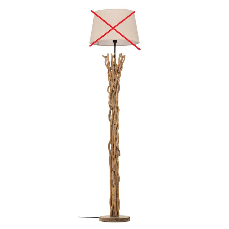 B-Ware Euluna Stehleuchte Agar Stehlampe Lampe Leuchte E27 Stoff Holz Siehe Text/Foto - 8030626533189