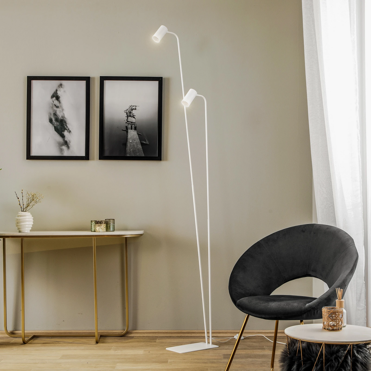 Lampadaire Nowodvorski Lighting Mono II, 2 lumières, blanc, GU10 (produit de seconde main)