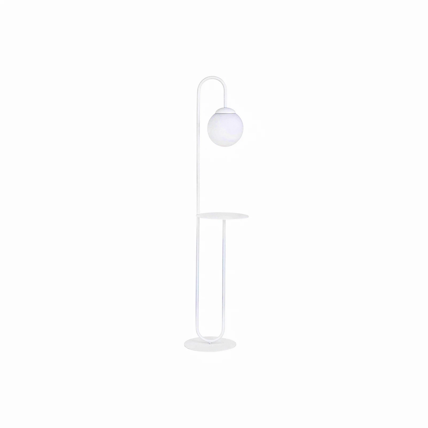 Stehleuchte Bari Weiß Metall Glas Stehlampe Lampe Leuchte Spot Licht Leselampe B-Ware