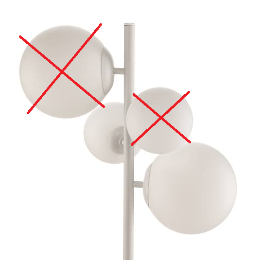 Euluna Stehleuchte Stehlampe Dione Lampe Leuchte 4-flg weiß SIEHE TEXT/FOTO - 5904798654344