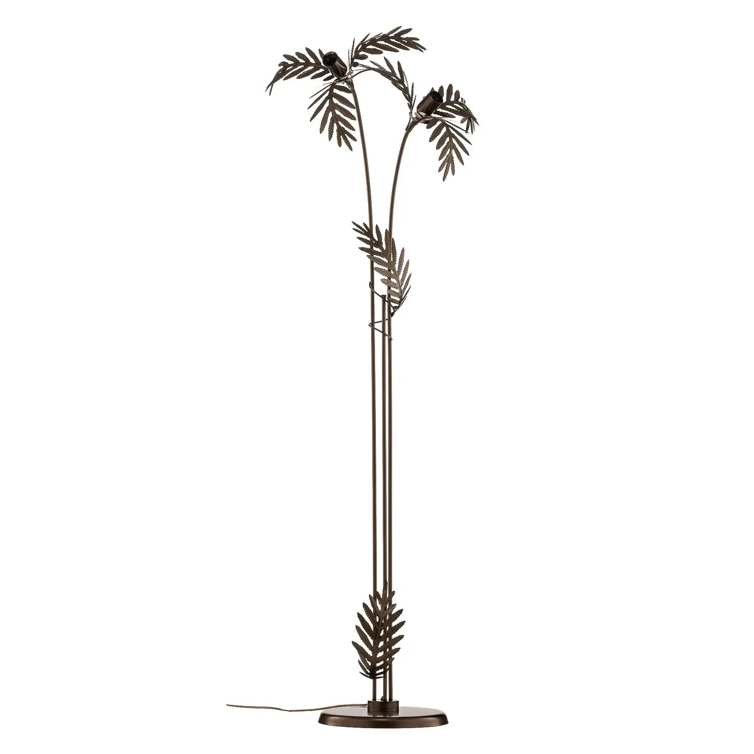 B-Ware Stehleuchte Bodenlampe Dubai Blätteroptik Leuchte Eisen Bronze E27 Led Schalter - 8030626540392