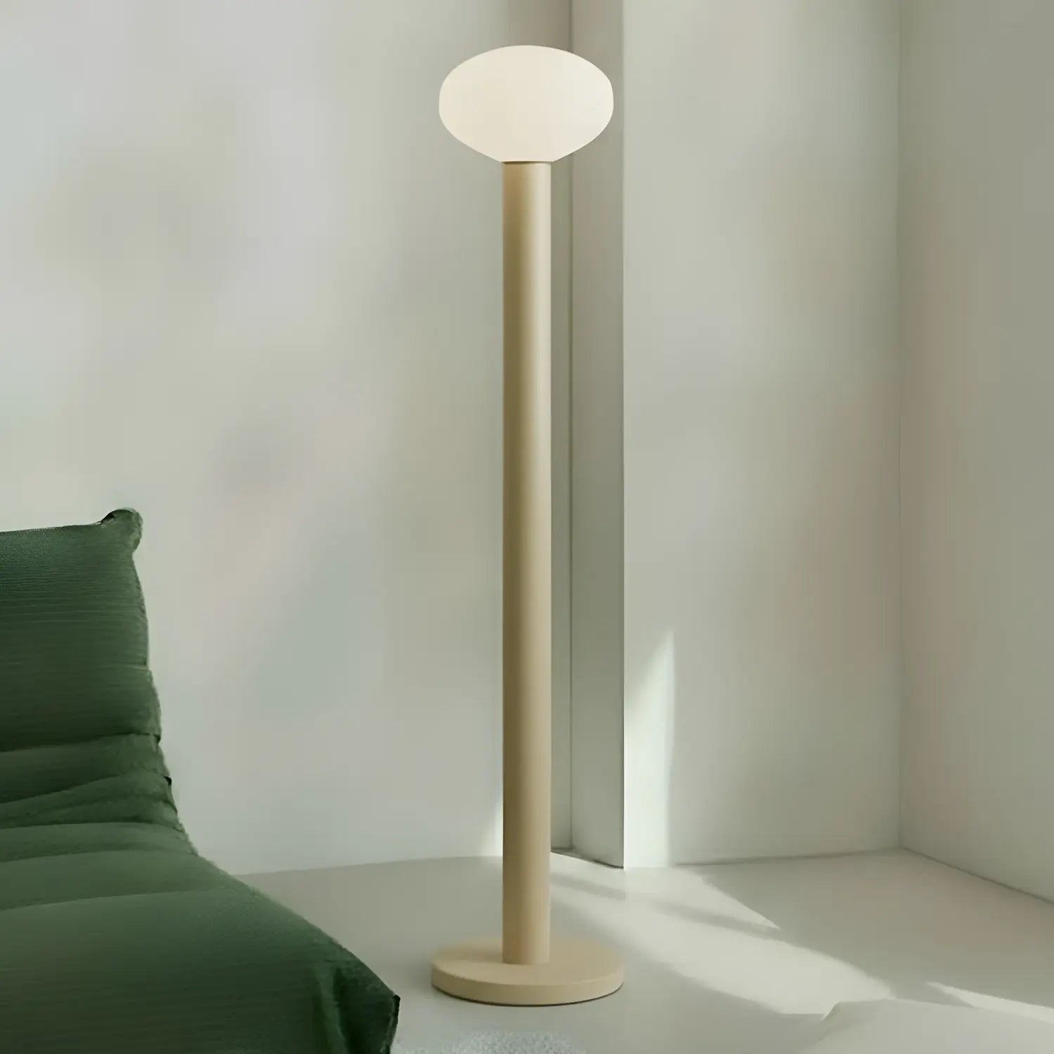 B-Ware Stehleuchte Standlampe Flo Beige Glas Metall 138 Cm E14 Led Lampe Schalter - 5904798661649