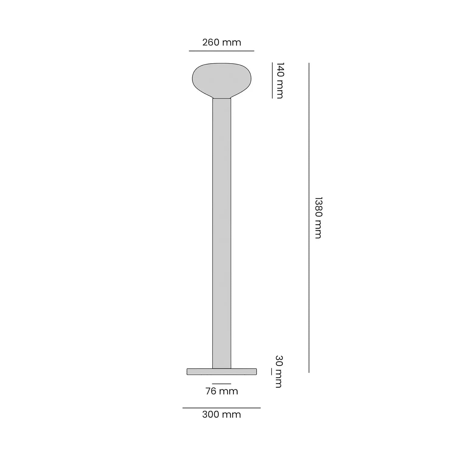 B-Ware Stehleuchte Standlampe Flo Beige Glas Metall 138 Cm E14 Led Lampe Schalter - 5904798661649