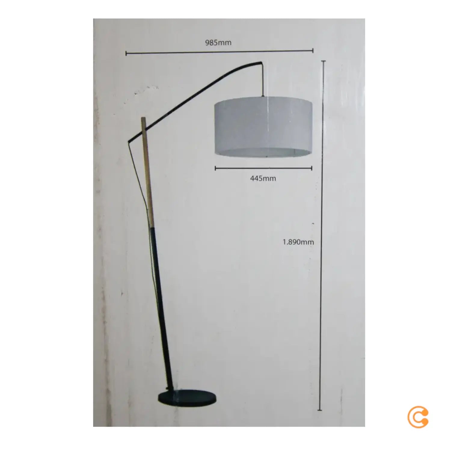 B-Ware Just Light Stehleuchte Lampe Green Sofie Papierschirm E27 Schalter Textilkabel - 4043689995034