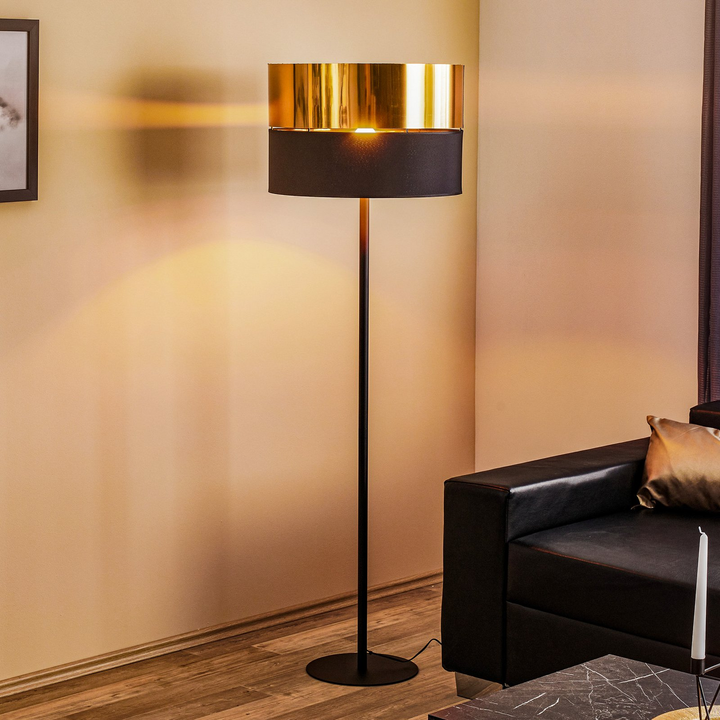 Euluna Stehleuchte Hilton, Schwarz/Gold Stehlampe Lampe Leuchte E27 60 W Ip20765 B-Ware - 5901780554651
