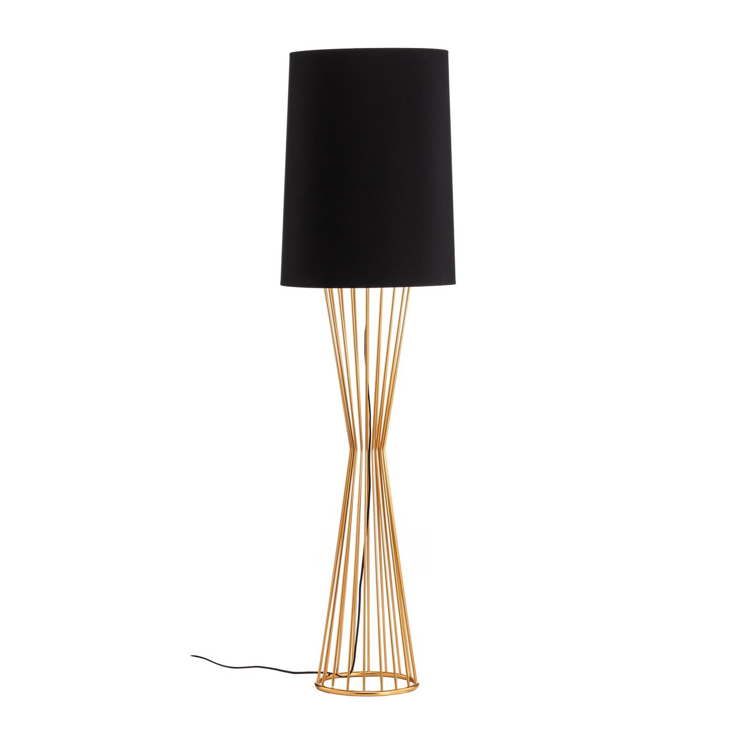 B-Ware Hlm Stehleuchte Lampe Bodenleuchte Hlm 9073 1 Bsa Gold Schwarz E27 Metall Textil