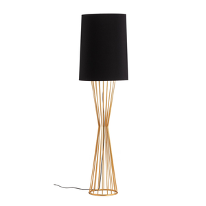 B-Ware Hlm Stehleuchte Lampe Bodenleuchte Hlm 9073 1 Bsa Gold Schwarz E27 Metall Textil