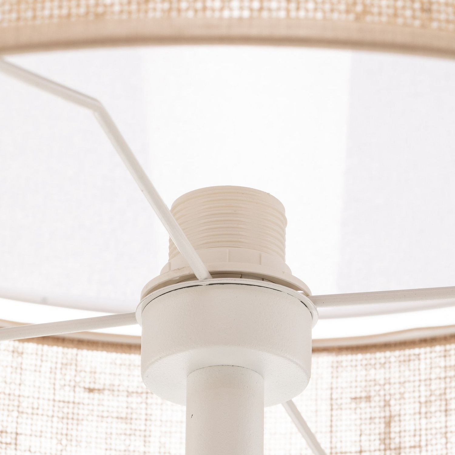 B-Ware Stehleuchte Linobianco, Schirm Aus Stoff Und Jute Stehlampe Lampe Leuchte S416 - 5901780552411
