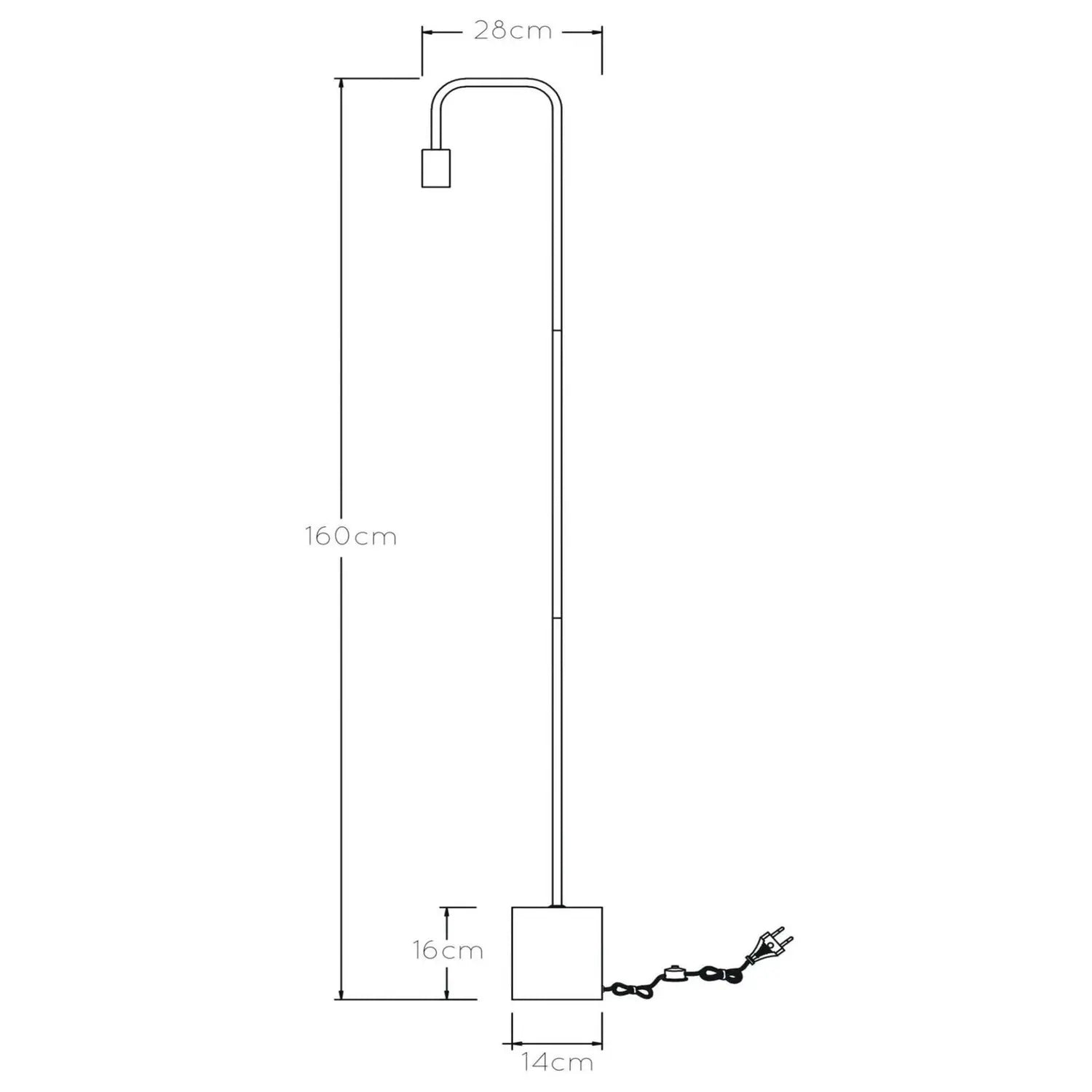 B-Ware Lucide Stehleuchte Bodenlampe Lorin Schwarz Wohnzimmer Lampe Standlampe - 5411212450685