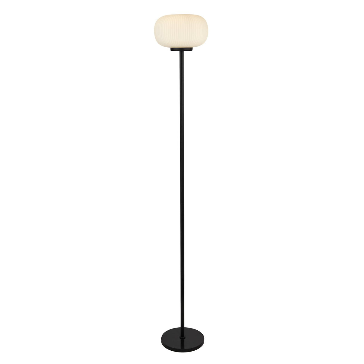 Searchlight Stehleuchte Lumina Standlampe Wohnzimmer Glas Schirm Weiß Modern134 - 5053423168234