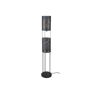 B-Ware Stehleuchte Stehlampe Luzien Schwarz Metall Lampe Leuchte Schalter 2 Flg 150 Cm