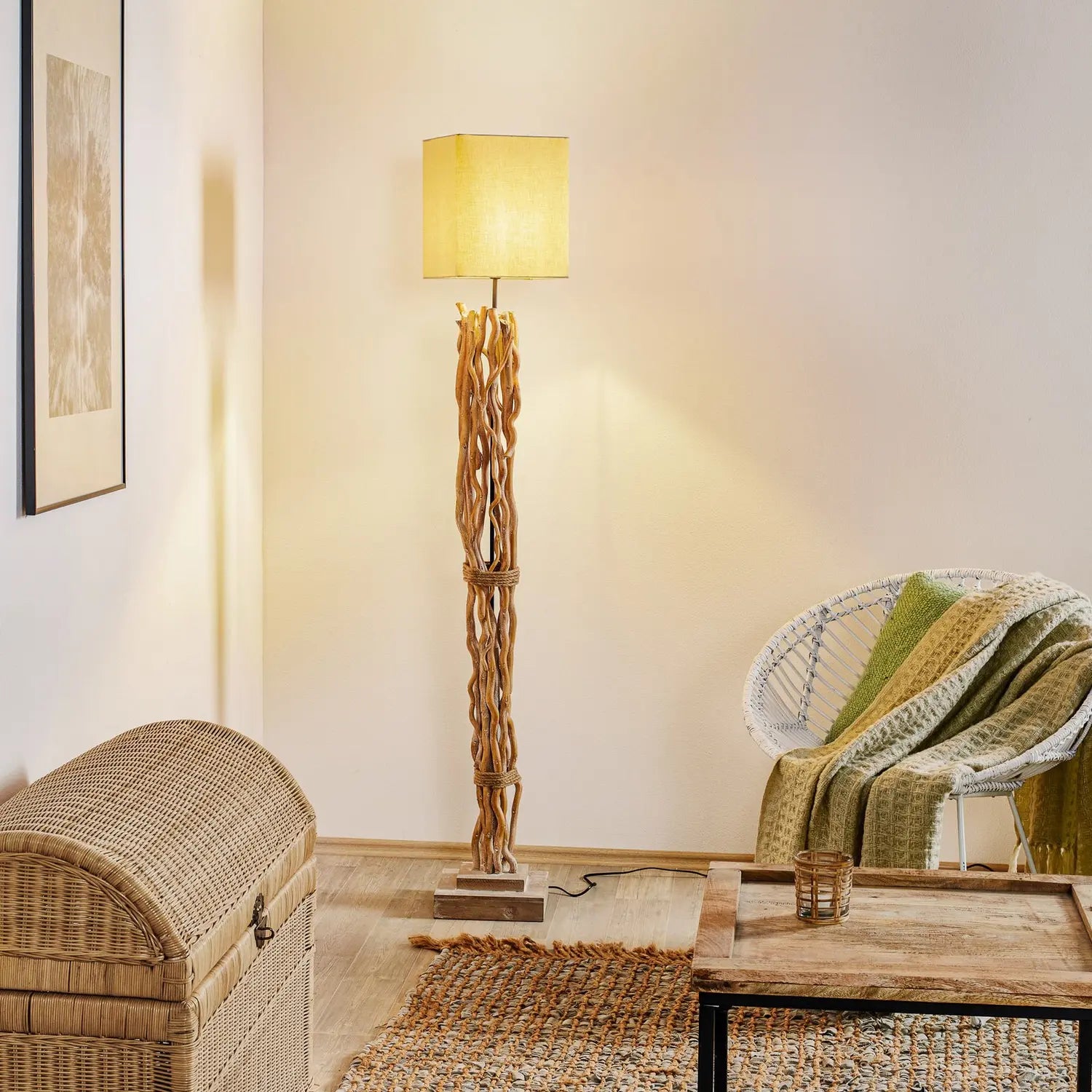 B-Ware Euluna Stehleuchte Stehlampe Lampe Leuchte Marica Stoffschirm Siehe Text/Foto - 8030626533301
