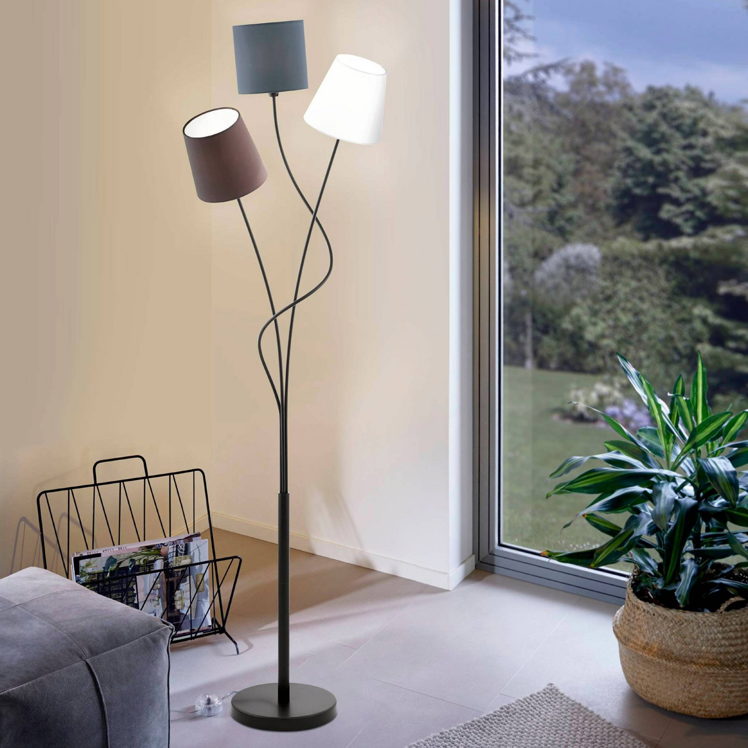 Zipcode Design Macey Led Stehleuchte Leselampe Standleuchte 3 Flammig Mehrfarbig B-Ware - 9002759949952