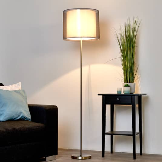 B-Ware Lindby Stehleuchte Stehlampe Lampe Leuchte Innenraumleuchte Nica Grau - 4251096515947