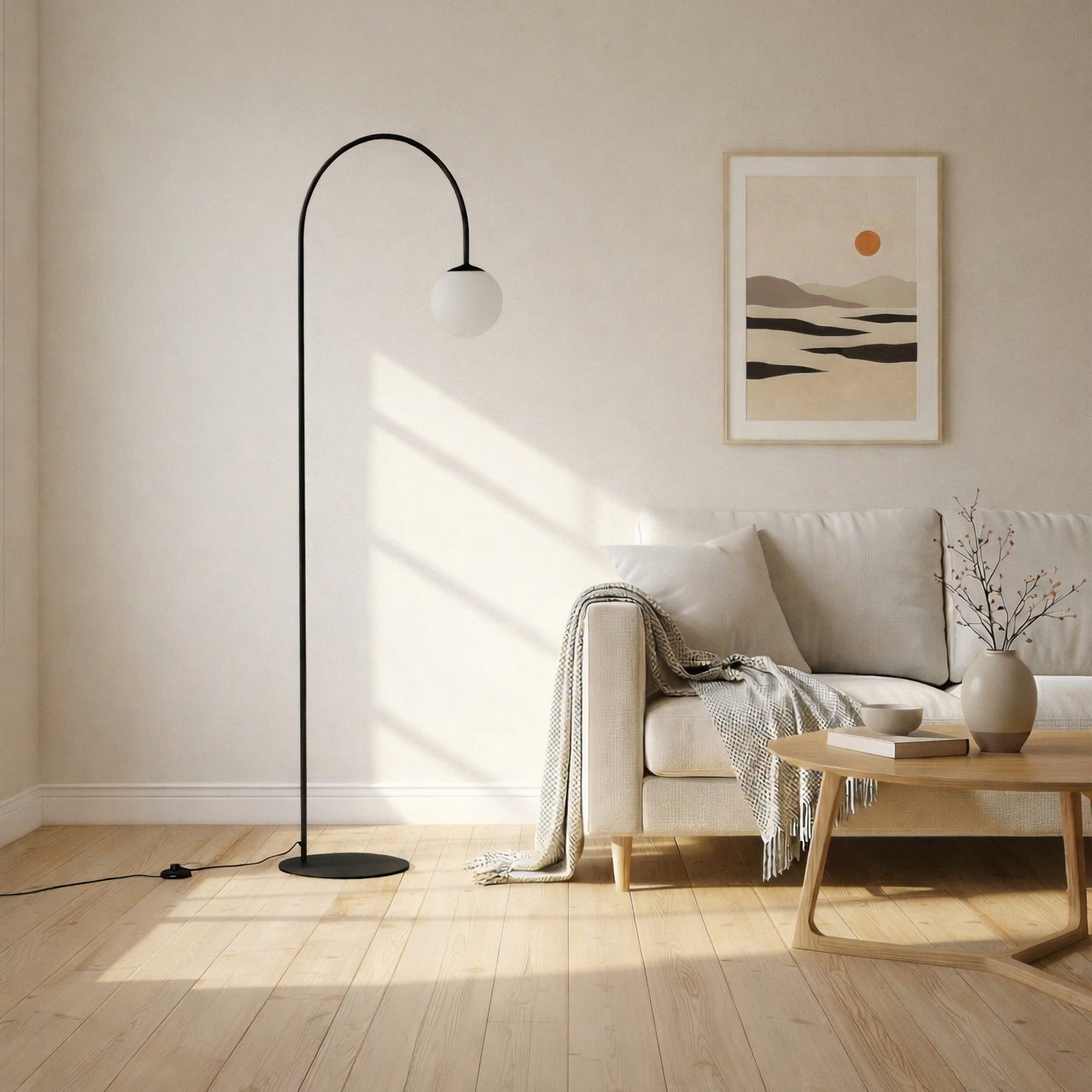 B-Ware Stehleuchte Lampe Nova Glas Metall Schwarz Weiß Wohnzimmer 155cm E14 Led Leuchte - 5905563004708