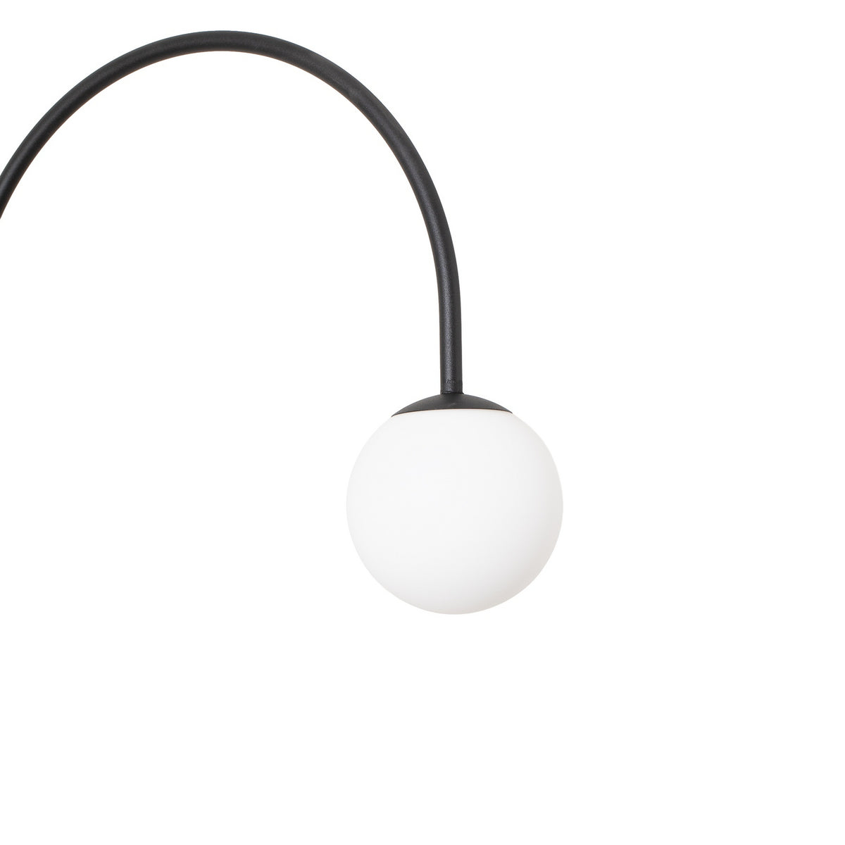 Stehleuchte Lampe Nova Glas Metall schwarz weiß Wohnzimmer 155cm E14 LED Leuchte - 5905563004708