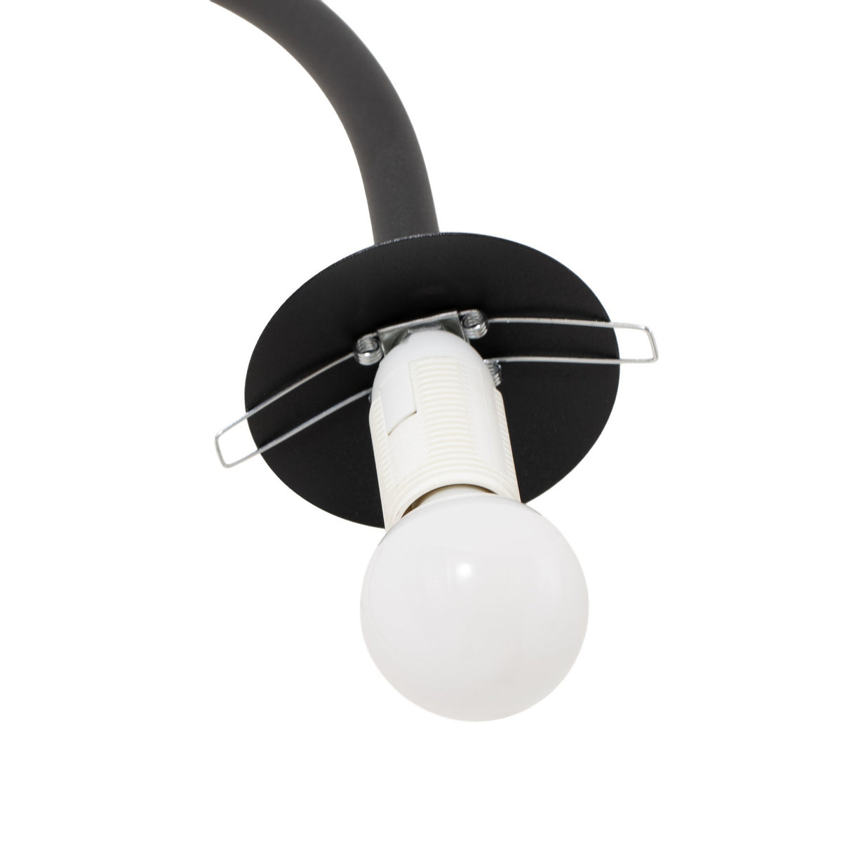 Stehleuchte Lampe Nova Glas Metall schwarz weiß Wohnzimmer 155cm E14 LED Leuchte - 5905563004708