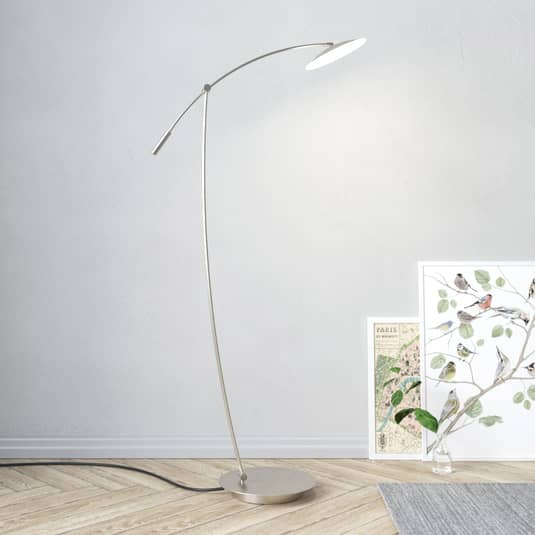 B-Ware B Leuchten Ohio Stehleuchte Stehlampe Tischlampe Lampe Leuchte 20 W Nickel/Chrom - 4045542211619