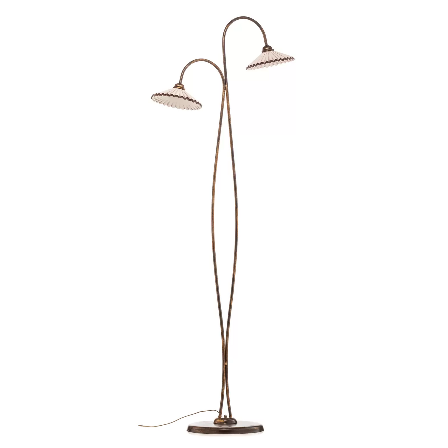 B-Ware Stehleuchte Rosina Mit Zwei Keramikschirmen Stehlampe Lampe Leuchte Spot E14 - 8030626514348