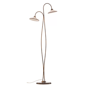 B-Ware Stehleuchte Rosina Mit Zwei Keramikschirmen Stehlampe Lampe Leuchte Spot E14