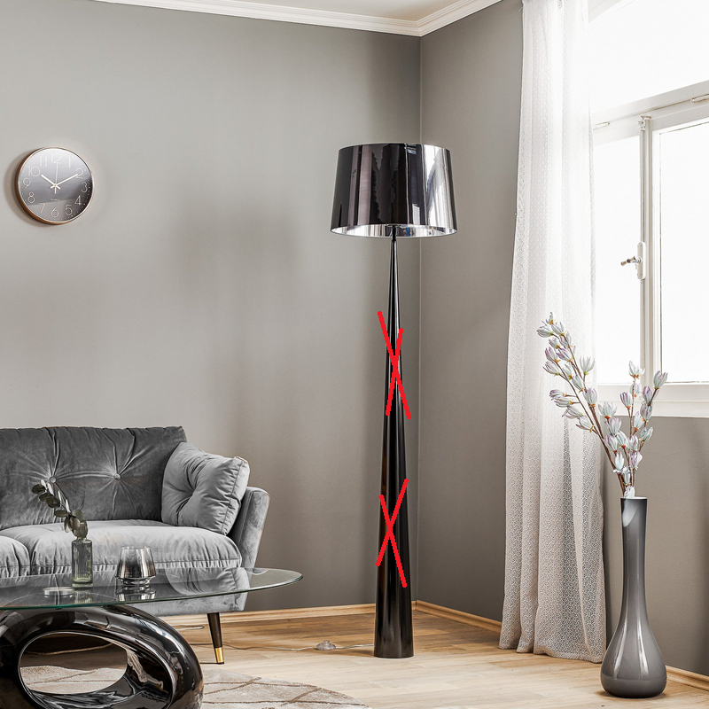 B-Ware Aluminor Stehleuchte Stehlampe Lampe Leuchte Totem Ls Schwarz Siehe Text/Foto