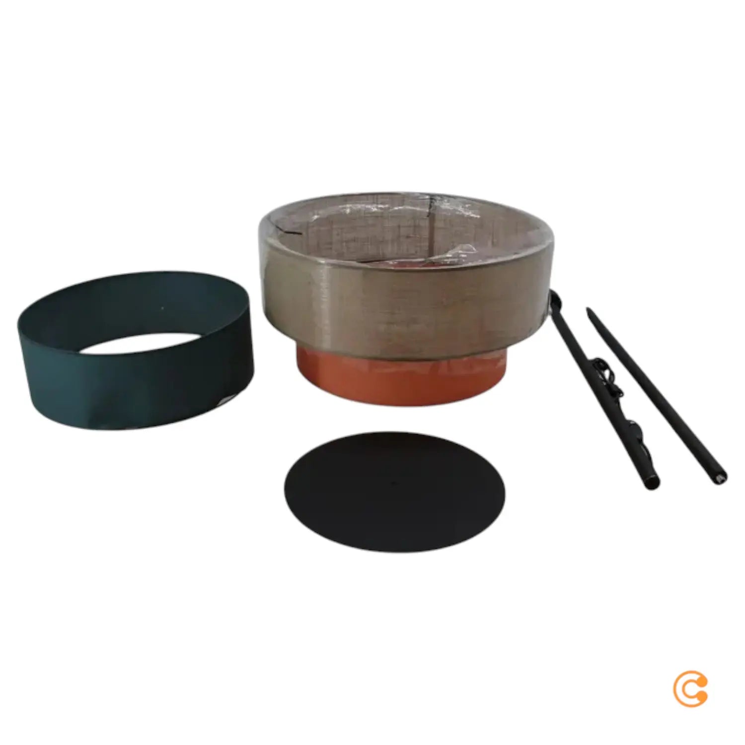 B-Ware Stehleuchte Trio Juteschirm Orange Naturbraun Petrol Stehlampe Siehe Text/Foto - 5901780564520