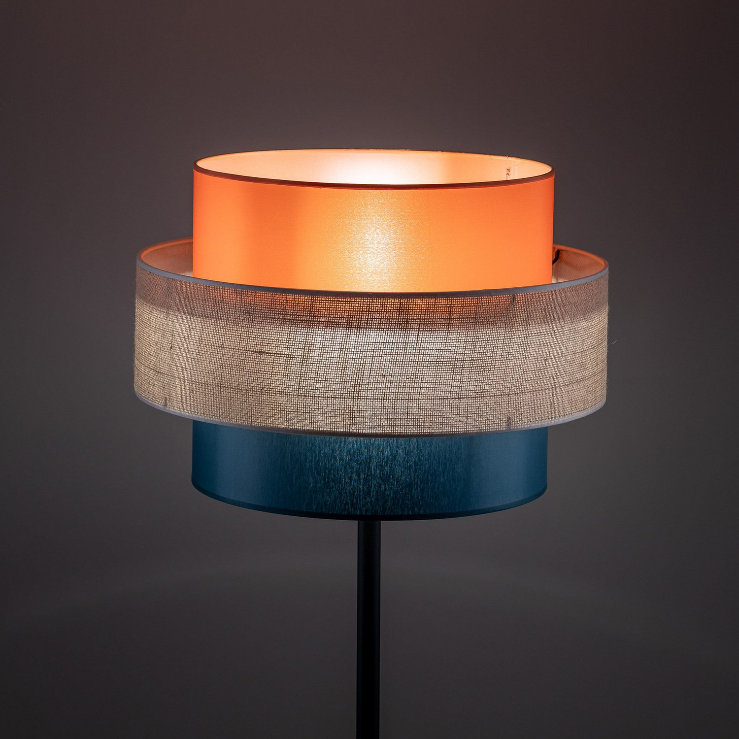 B-Ware Stehleuchte Trio Juteschirm Orange Naturbraun Petrol Stehlampe Lampe Leuchte