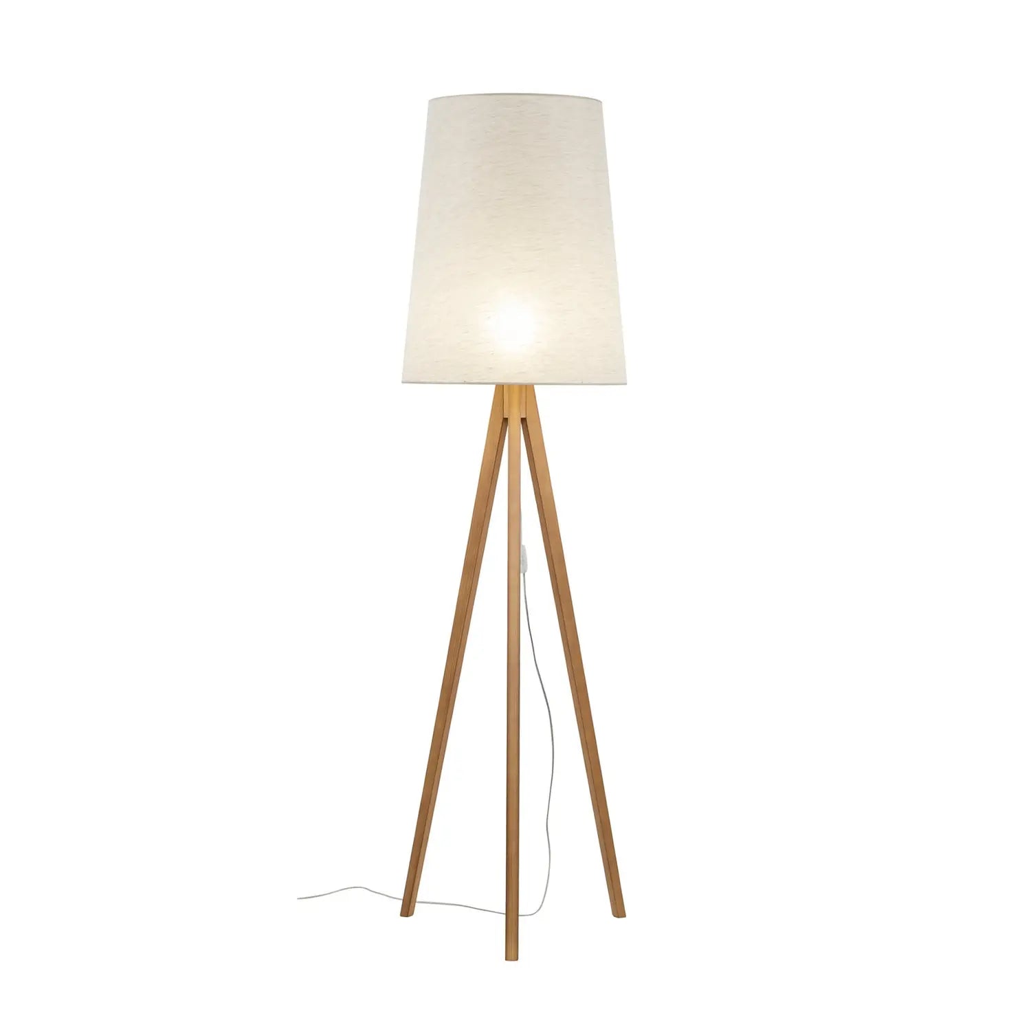 B-Ware Stehleuchte Lampe Walz Creme Holz Standlampe E27 Wohnleuchte Höhe 175 Cm - 5901780555986