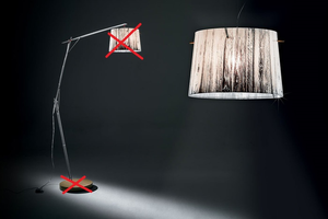 B-Ware Slamp Stehleuchte Lampe Leuchte Woody E27 Grau Weiß Siehe Text/Foto