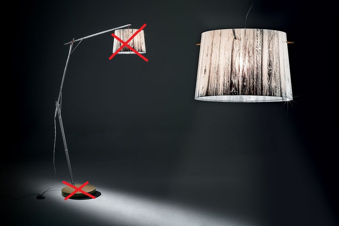 B-Ware Slamp Stehleuchte Lampe Leuchte Woody E27 Grau Weiß Siehe Text/Foto - 8024727040189