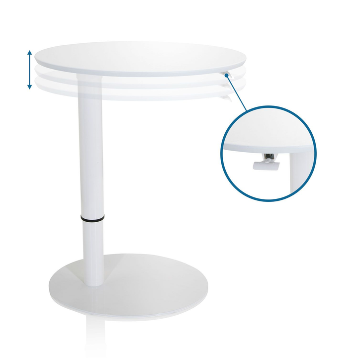 Hjh Office Stehtisch Beistelltisch Stand Iii Tisch 65 X 50 Cm Oval Weiß B-Ware - 4064323013365