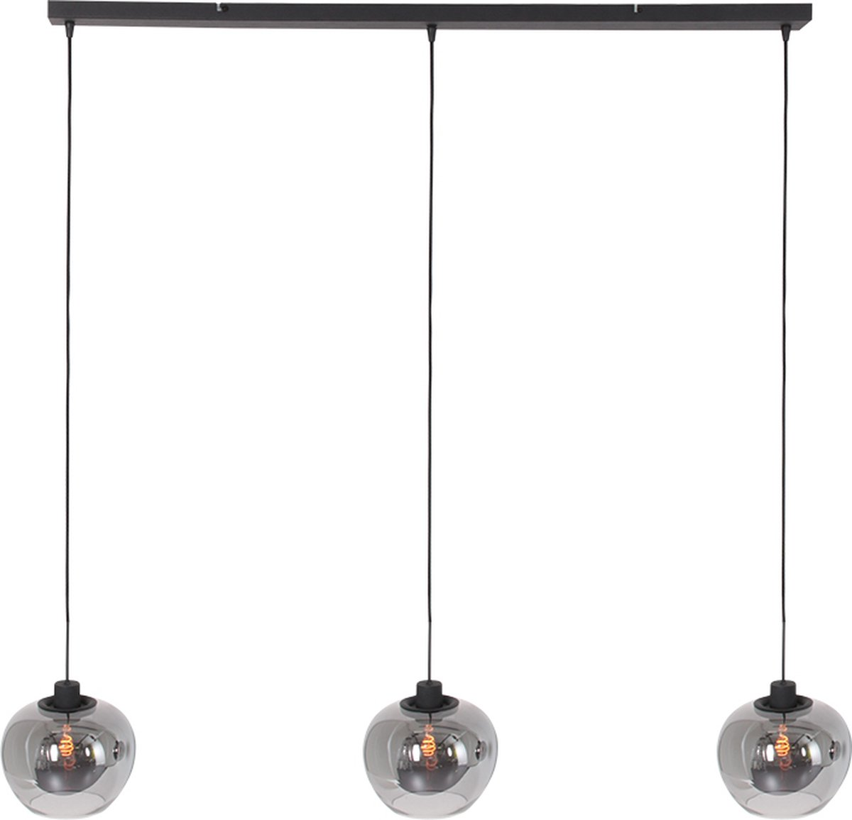 B-Ware Steinhauer Hängelampe Pendelleuchte Lotus Schwarz Glas Hauptlicht 1899 Zw - 8712746160628