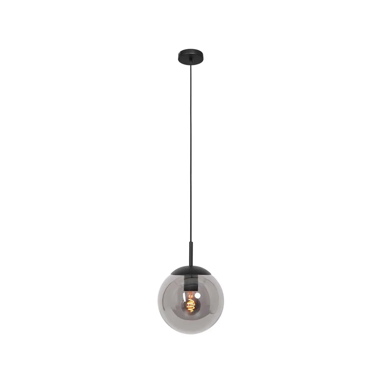 B-Ware Steinhauer Hängeleuchte Pendelleuchte Bollique Glas ø20cm Led Schwarz Kugellampe - 8712746166361