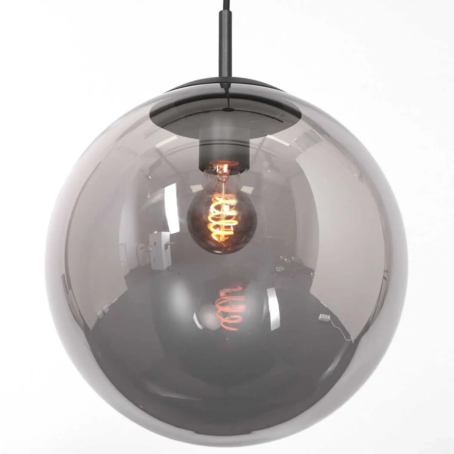 B-Ware Steinhauer Hängeleuchte Pendelleuchte Bollique Glas ø20cm Led Schwarz Kugellampe - 8712746166361