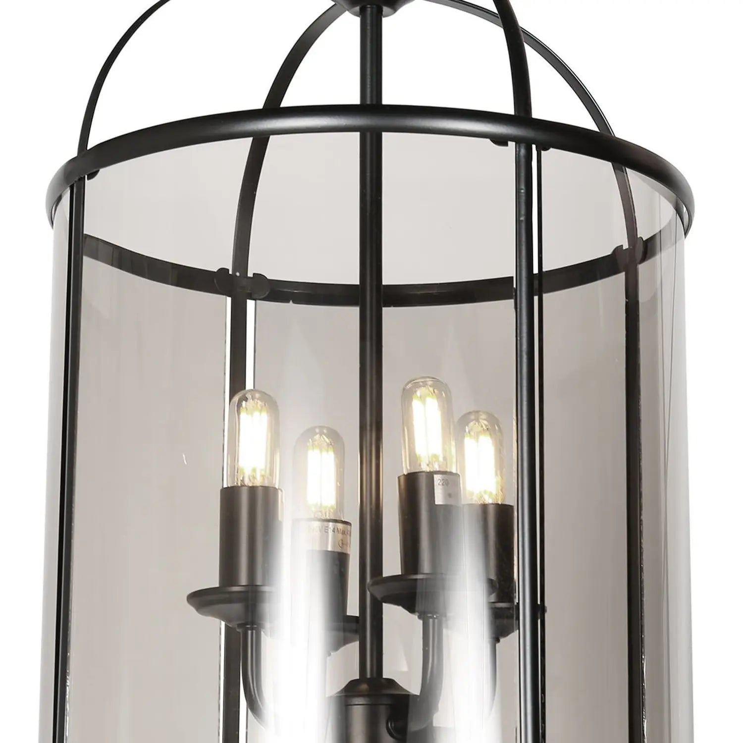 B-Ware Steinhauer Pendelleuchte Hängelampe Pimpernel Schwarz Glas Vierflammig E14 Lampe - 8712746174205