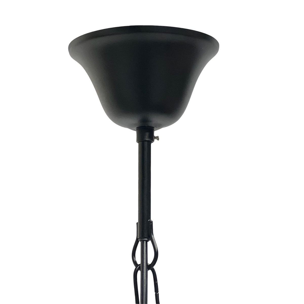 Steinhauer Pendelleuchte Hängelampe Pimpernel Schwarz Glas vierflammig E14 Lampe - 8712746174205