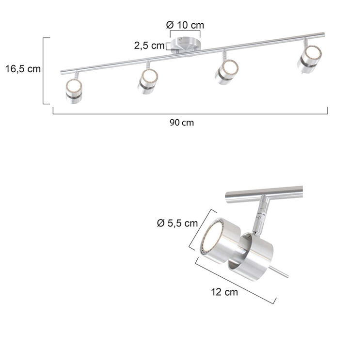 Steinhauer Natasja Led Deckenstrahler Deckenleuchte Deckenlampe Siehe Text/Foto B-Ware