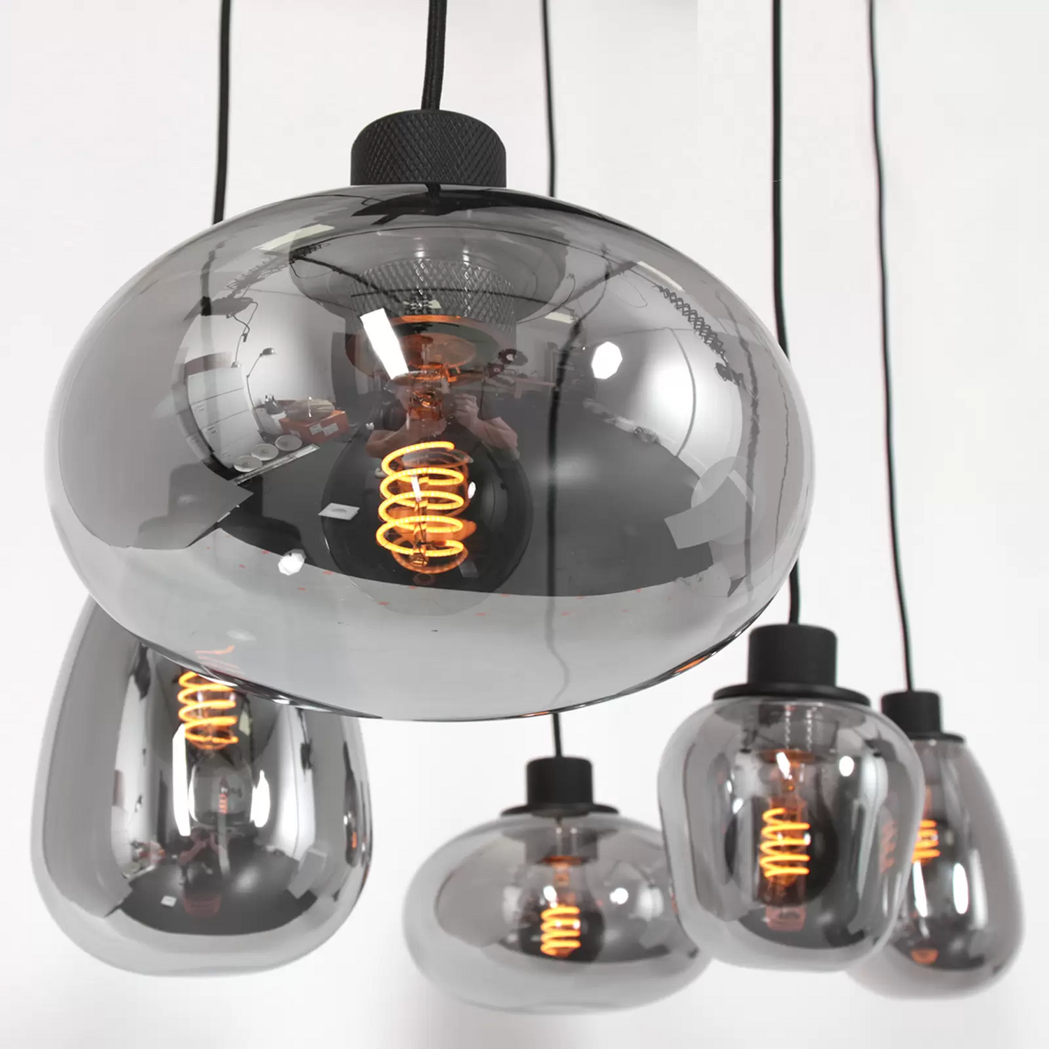B-Ware Steinhauer Hängelampe Reflexion 5 Flammig 100x30 Cm Deckenlampe Deckenleuchte750 - 8712746135589