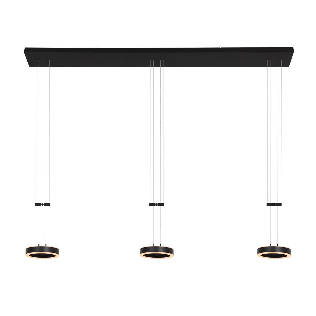 Steinhauer Pendelleuchte Hängelampe Piola Schwarz Modern Kunststoff Metall 6-flg - 8712746167337