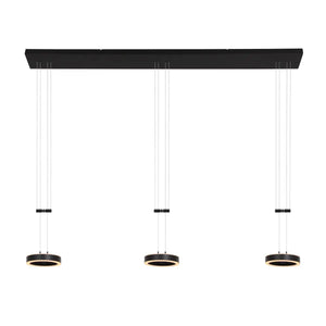 B-Ware Steinhauer Pendelleuchte Hängelampe Piola Schwarz Modern Kunststoff Metall 6 Flg