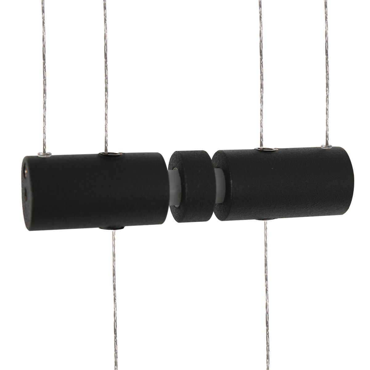 Steinhauer Pendelleuchte Hängelampe Piola Schwarz Modern Kunststoff Metall 6-flg - 8712746167337