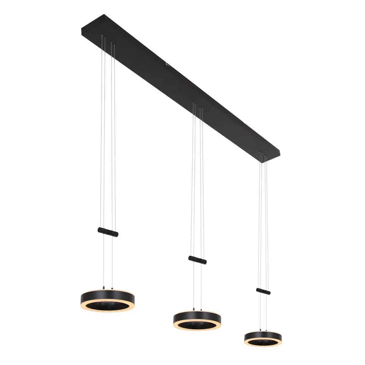 B-Ware Steinhauer Pendelleuchte Hängelampe Piola Schwarz Modern Kunststoff Metall 6 Flg - 8712746167337