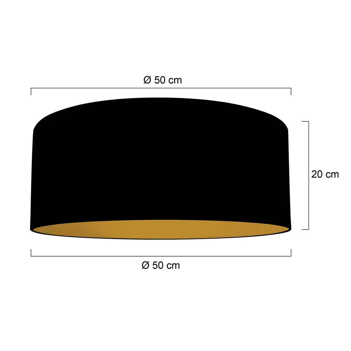 B-Ware Steinhauer Lampenschirm Schirm Chintz Schwarz Gold Wohnbereich E27 K1066 Ys ø50cm - 8712746174434