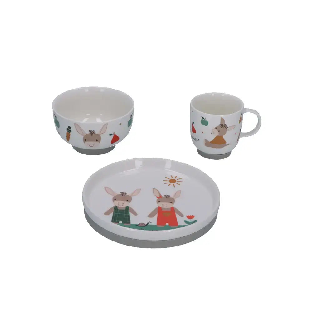 B-Ware Sterntaler Geschirrset Kinderset Porzellan Teller Schale Tasse Emmi Garden 3 Tlg - 4066891033943
