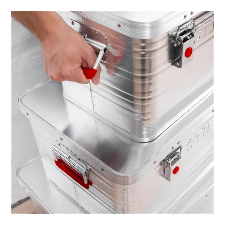 B-Ware Stier Alubox Set Kiste Behälter Aufbewahrung Lagerung Transport 30 L 65 L - 4260439006684