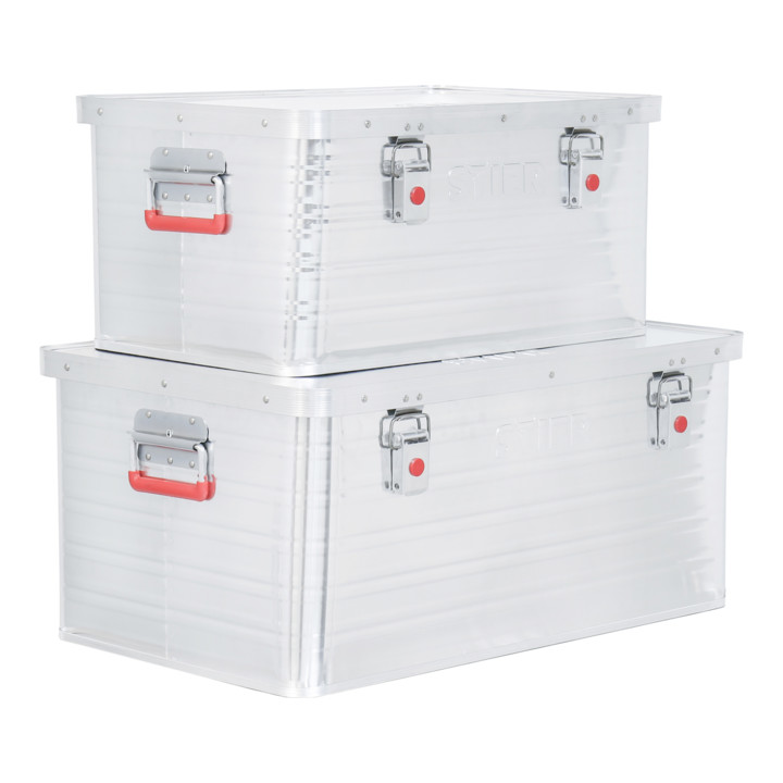 B-Ware Stier Alubox Set 50 L+ 85 L Staub  Und Spritzwasserresistent Selbsthaltender - 4260439006691