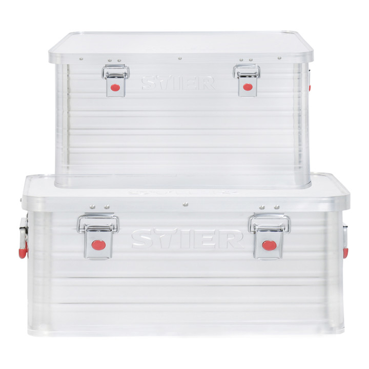 B-Ware Stier Alubox Set 50 L+ 85 L Staub  Und Spritzwasserresistent Selbsthaltender - 4260439006691