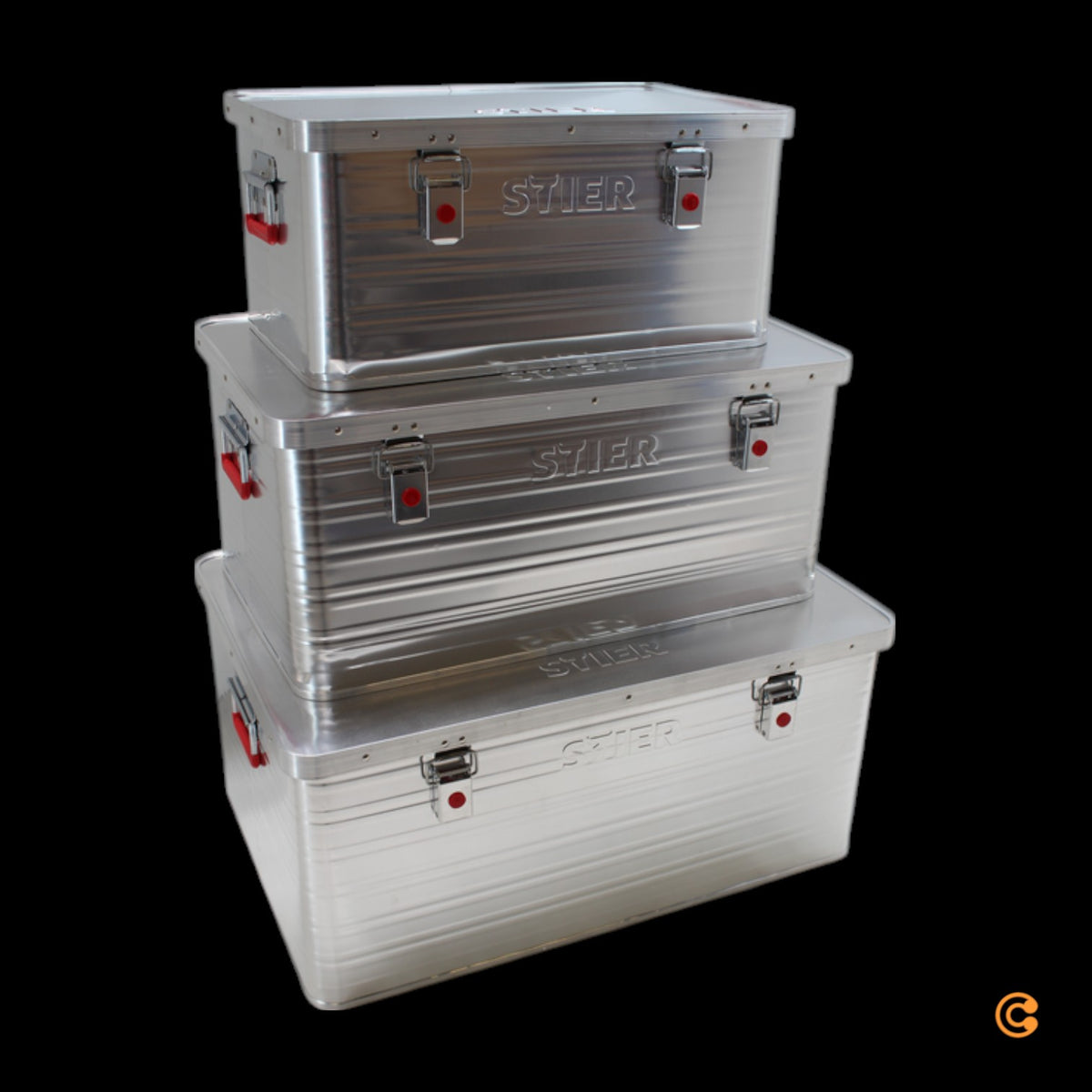 Marken Alubox-Set 50L + 85L + 135L Aluminiumbox Alukiste Transportkiste Lagerbox - 4260439006707