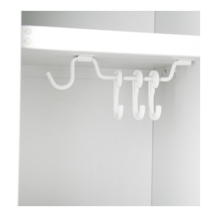 B-Ware Stier Anbauelement Garderobenspind Spind 2 Fächer 1800x300x500mm Lichtgrau